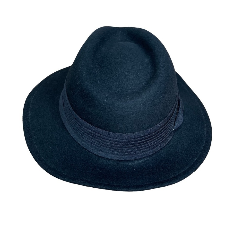 Doeskin Felt Bollman Black Hat Co 100% Wool Buckle Made in USA - Picture 6 of 8